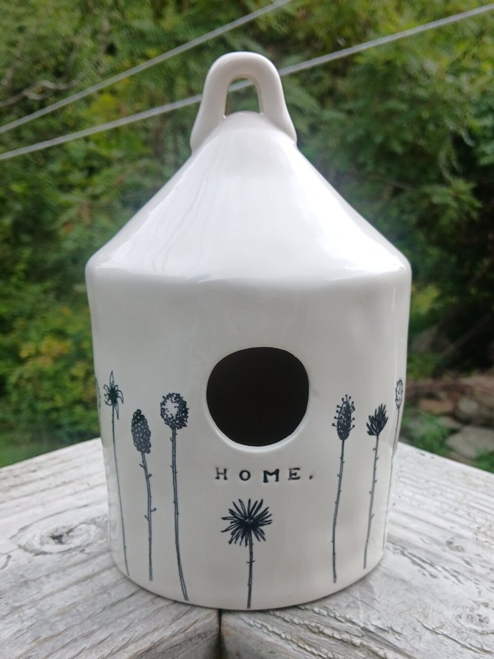Rae Dunn Magenta M Studios Exclusive Round HOME Birdhouse Wildflower 21 Stems